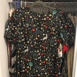 Samantha Pleet Noble dress in Black 'Illuminated' print - Sz 8